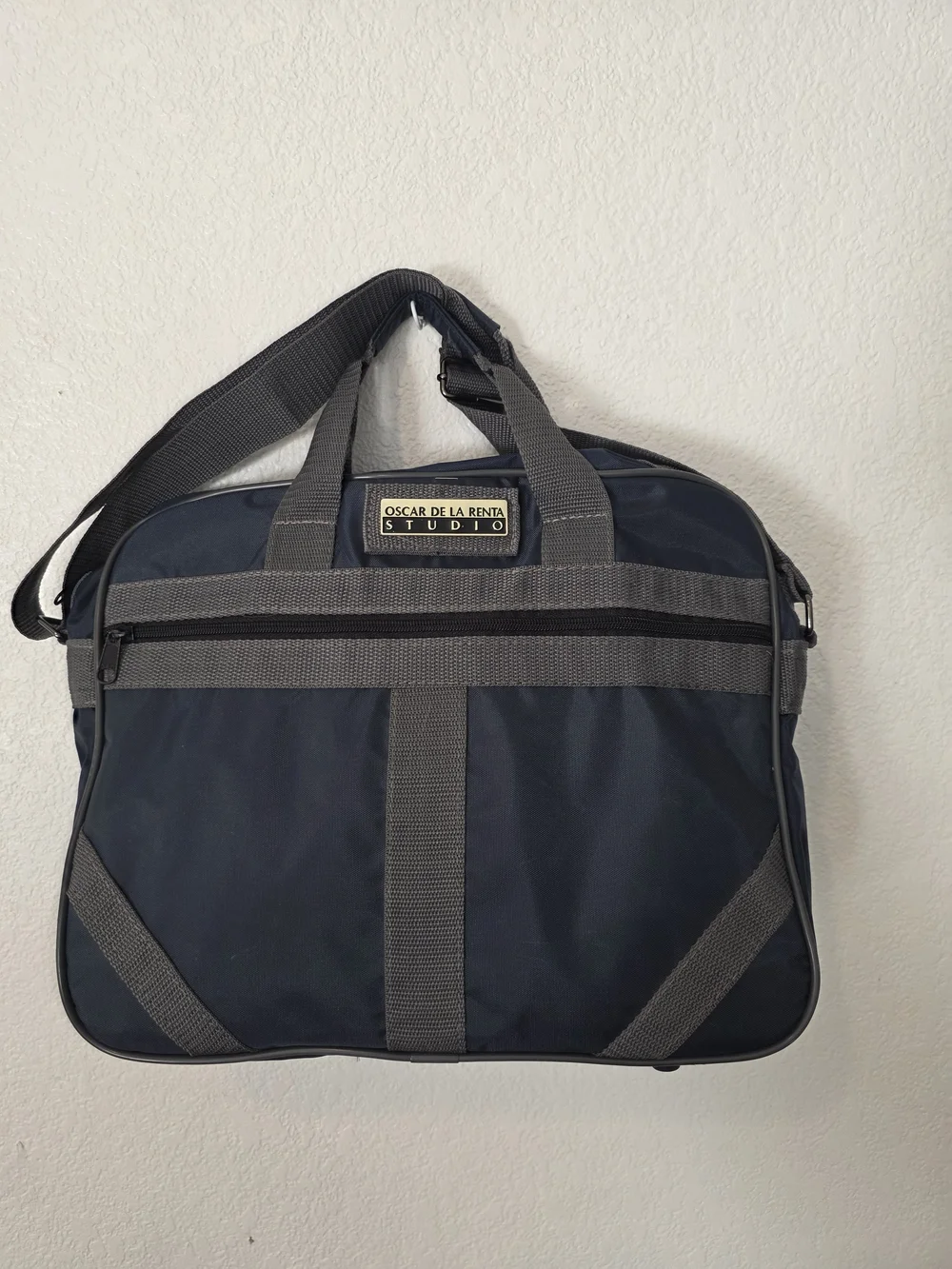 Oscar de la Renta Studio Navy & Gray  Gym Day Bag